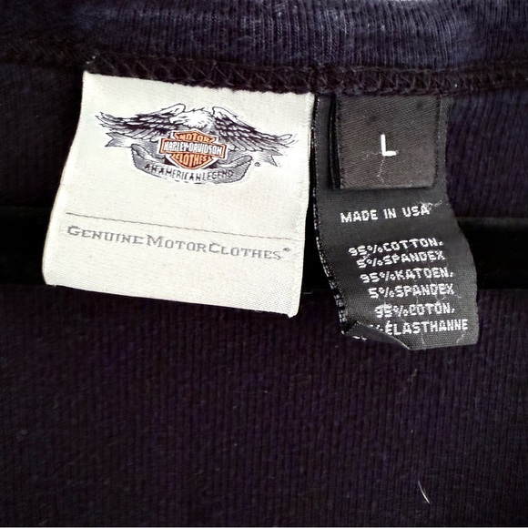 HARLEY DAVIDSON Rhinestone Classic Black Ribbed Tank L - Picture 5 of 8